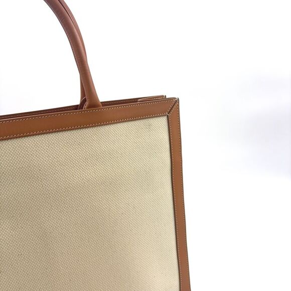 Celine Leather Cotton Tote Bag - Picture 6 of 10
